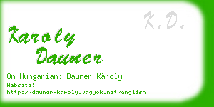 karoly dauner business card